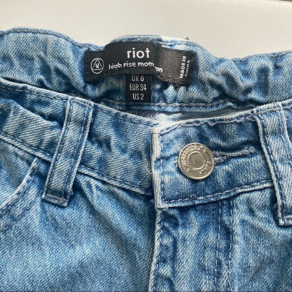 wash  riot high rise ripped mom rigid jean - Picture 9 of 11